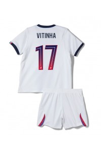 Paris Saint-Germain Vitinha #17 Jalkapallovaatteet Lasten Vieraspeliasu 2026-27 Lyhythihainen (+ Lyhyet housut)